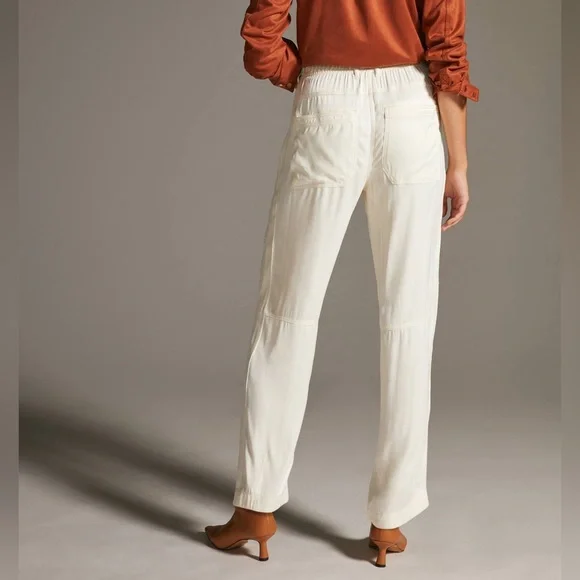 Anthropologie Cream Ankle Pants - Picture 2 of 9